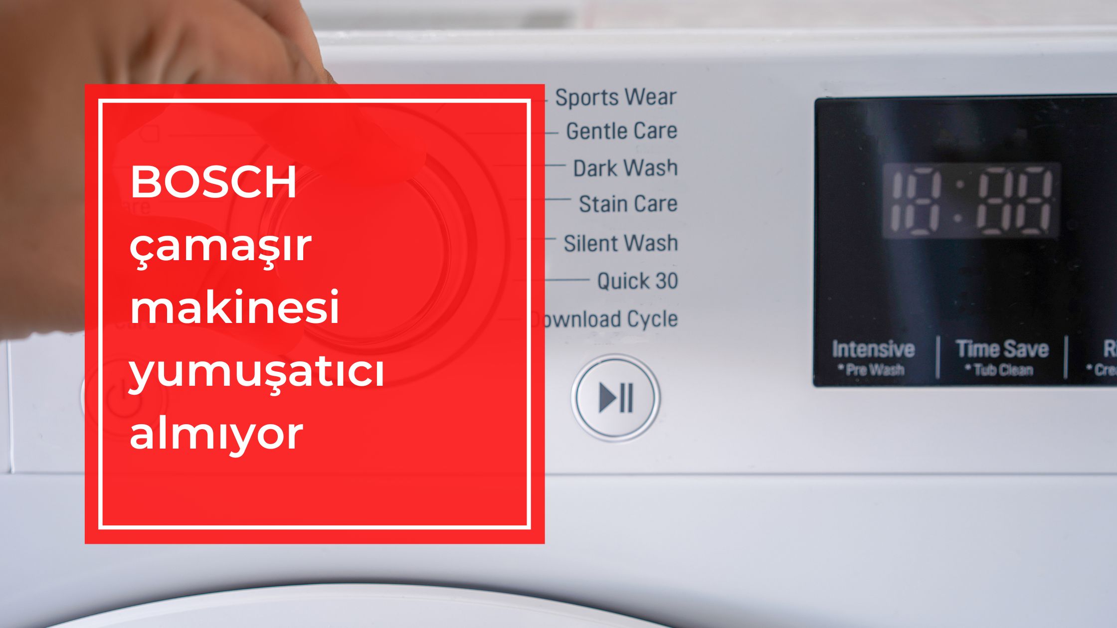 Bosch Çamaşır Makinesi Yumuşatıcı Almıyor
