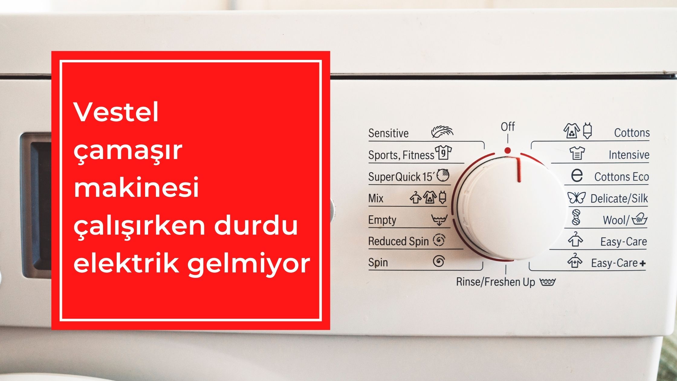 Vestel Çamaşır Makinesi Çalışırken Durdu Elektrik Gelmiyor